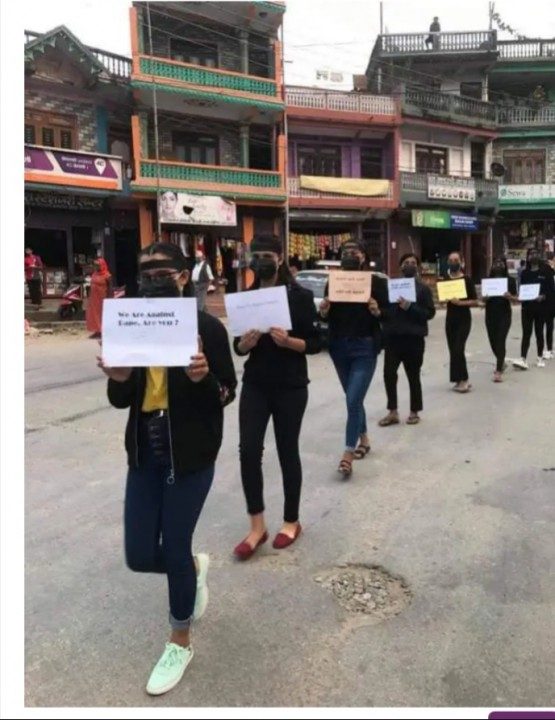 बलात्कार विरुद्ध पहिलो पाइला नेपालको प्रदर्शन