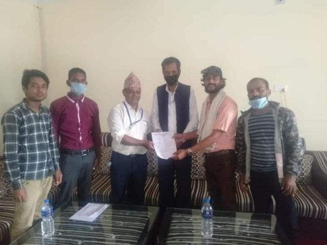साताैँ स्थानीय तहमा अनेरास्ववियू पश्चिम् नवलपरासीकाे ध्यानाकर्षण पत्र