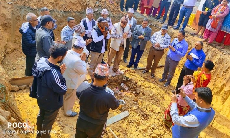 नेताद्वय कार्की र राना द्वारा दुर्गा मन्दिर शिलान्यास