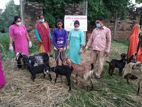 अति बिपन्न परिवारलाई जिविकोपार्जन तथा ब्यवसायमुखी बनाउन विभिन्न सामग्री सहयोग