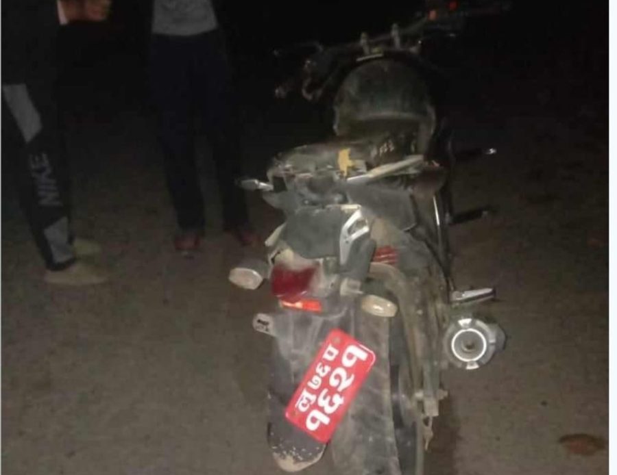नवलपुरमा मोटरसाइकल दुर्घटनामा एक जनाको मृत्यु